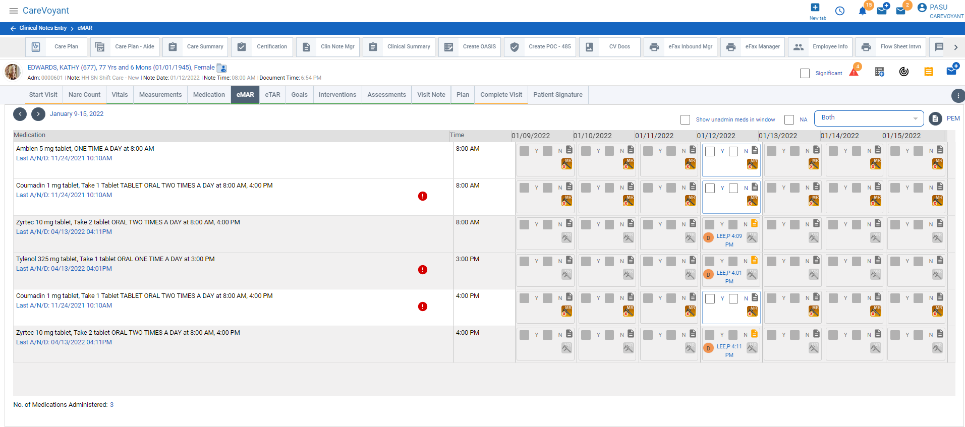 screenshot of CareVoyant Home Care